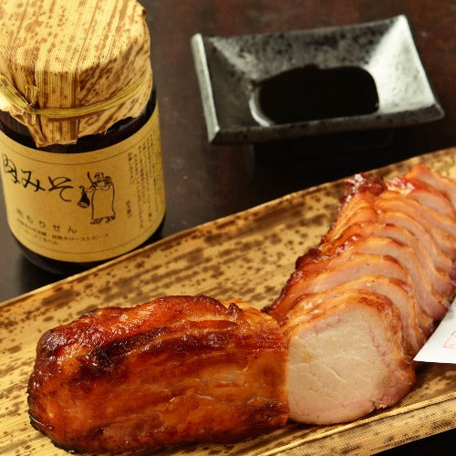 広島産　炭焼の焼き豚と肉みそセット　(MY-3)【もりせん】